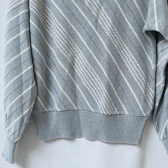 Vintage Sweater Womens Large Artsy Wool Angora Stripes Your Sixth Sense 80s - Picture 11 of 11